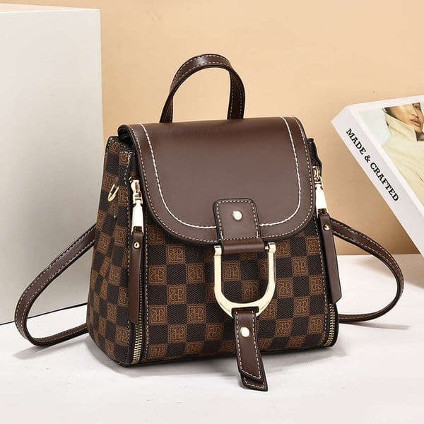 Designer Bag 2025 New Fashion Crossbody Women, PU Korean Style Student Personality Backpack, Women's Bag For Cross-Border
