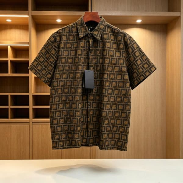 high quality designer shirt men casual button up shirt Whole body letters Summer shirt business Short sleeve shirts mens T-shirt clothing