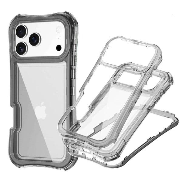Armor 2IN1 Military Grade PC+TPU Clear Phone Case For IPhone 17 Pro Max Air 16 15 14 13 12 Plus Shockproof Buffer Protect Cover