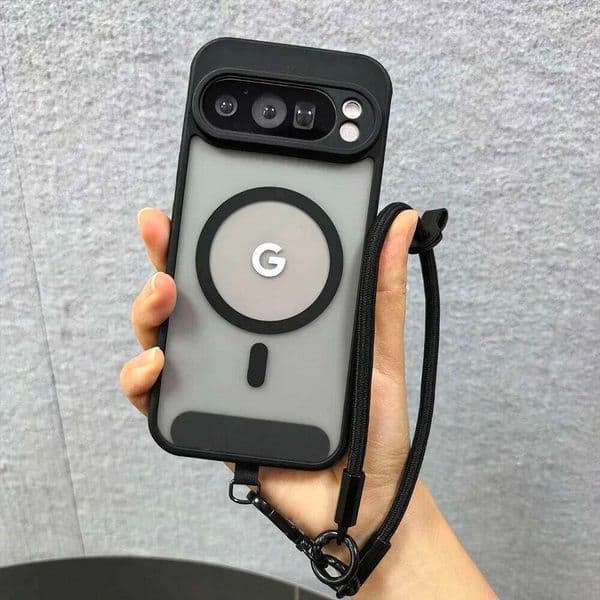 Fashion Frosted Skin Feel Wireless Charge Phone Case For Google Pixel 10 9 Pro XL 8 7 A Wrist Strap Anti-Drop Protect Back Cover