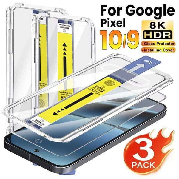 Tempered Screen Protector For Google Pixel 10A 9A 9 10 Pro XL Fingerprint Unlcok Dust Free Easy Installation HD Glass Film