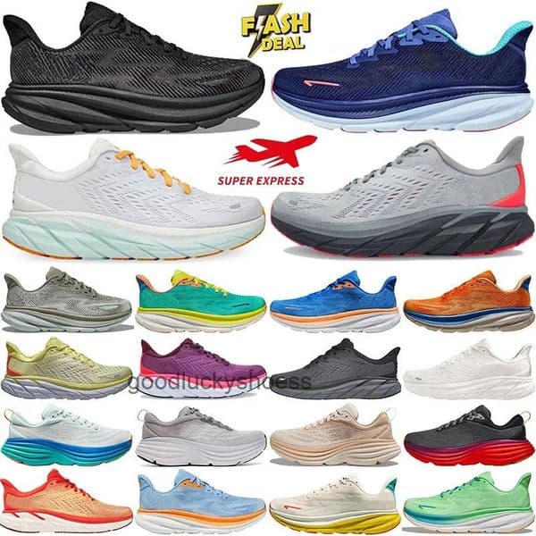 Hokarunning Shoes Designer Running bondi 8 Clifton 9 sneakers Black White Bule men women sneaker Challenger hiking shoe breathable outdoor Sports Trainers