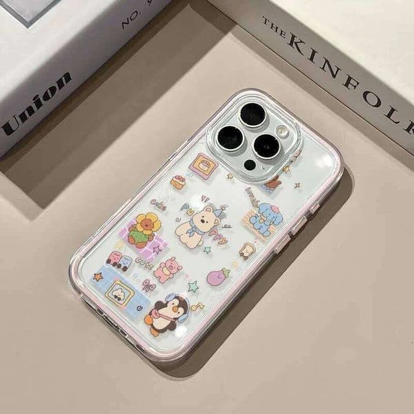 Full screen Cute Animals Clear Phone Case For Samsung Galaxy S26 Ultra S25 S23 FE S24 S22 Plus A57 A37 A55 A54 A36 A15 A16 Cover