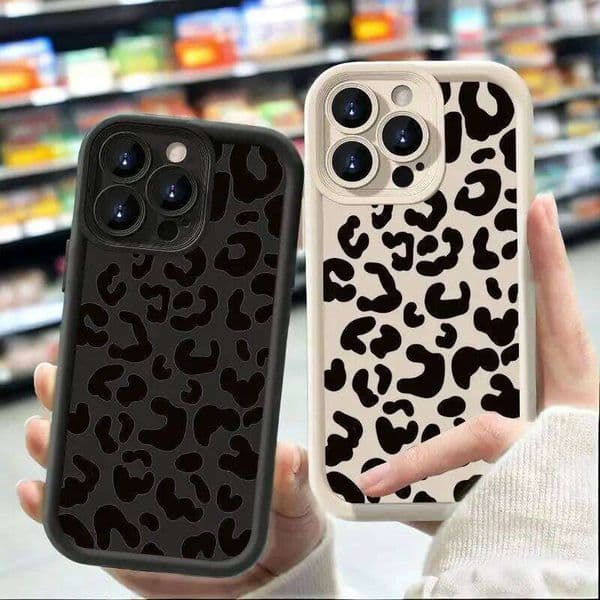 Pattern Leopard Print Phone Case For iPhone12 14 11 Pro Max Mini 7 8 Plus SE2 X XR XS 13 16 15 Shockproof Soft Cover