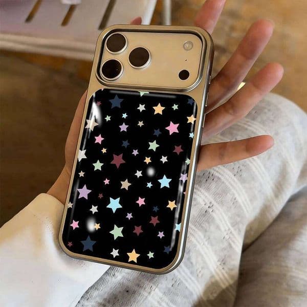 New Colorful Star Drop Glue INS Case For iPhone 17 13 Pro Max Phone 11 12 ProMax 14 15 16 Plus Cases Shockproof Luxury Coque