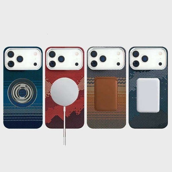 High Quality Business Carbon Fiber Magnetic Case For IPhone 17 Pro Max 17Air 16 15 14 13 12 Aluminum Alloy Lens Protecting Cover