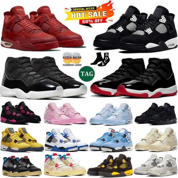 4 Basketball Shoes For Men Women 4s Sneaker 11 Military Black Cat Pine Green Seafoam White Oreo Red Thunder Unc Bred Cacao Medium Olive Sail Mens Trainers Sports