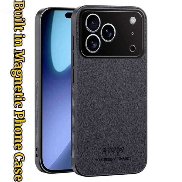 Business Soft Leather Texture Case for IPhone 17 Air 16E 15 14 Plus 13 12 11 Pro Max Anti-Drop Built-in Magnetic Protect Cover