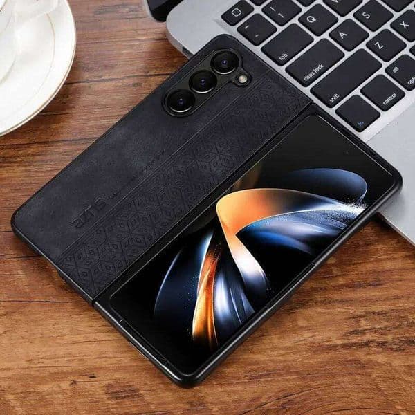 Retro Business Skin-friendly Slim PU Leather Case For Samsung Galaxy Z Fold 7 6 5 4 3 Full-pack Shockproof Protection Back Cover