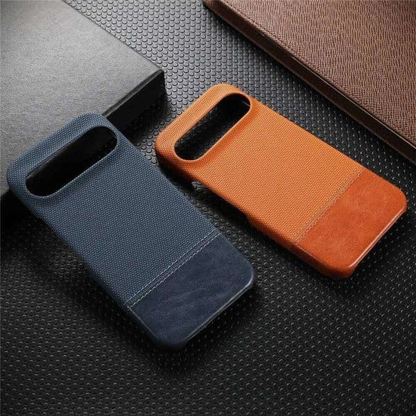 Luxury Business Splicing Color Smooth-Touch Leather Case For Google Pixel 10 9 Pro XL 8A Half-pack Shockproof Protect Hard Cover