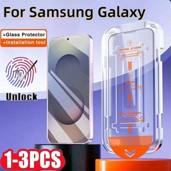 HD Clear Tempered Glass Screen Protector For Samsung A56 A16 A55 5g S25 Ultra S24 S23 FE S21 Plus A54 A26 A36 Easy to install