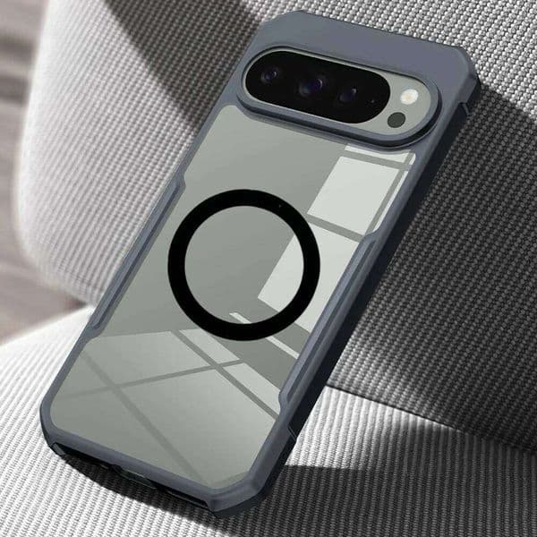 Luxury Simple Transparent Phone Case For Google Pixel 10A 10 XL 9 Pro 8 7 6 6A 7A Magnetic Armor Four-coner Shockproof Cover