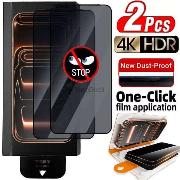 Anti-Spy Tempered Glass For Xiaomi 15 Redmi Note 14 13 12 11 10 9 8 7 Pro 15C Easy Installation Privacy Screen Protector