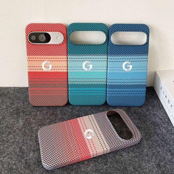 Ultra Slim Carbon Fiber Kevra Texture Magnetic Charging Case For Google Pixel 10 9 XL 8 7 Pro Skin Friendly Anti-Drop Cover
