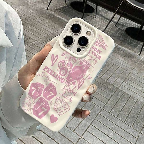 Good Luck Las Vegas Fashion Phone Case For iPhone 17 16 15 13 12 11 Pro Max 14 Plus 17Air Wrinkle Wave Soft Silicone Cover