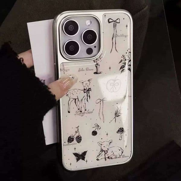Korean Ins Kawaii Sheep Strawberry Pattern Shock Proof Phone Case For Samsung Galaxy S23 S24 S25 S26 FE Plus Ultra Edge Cover