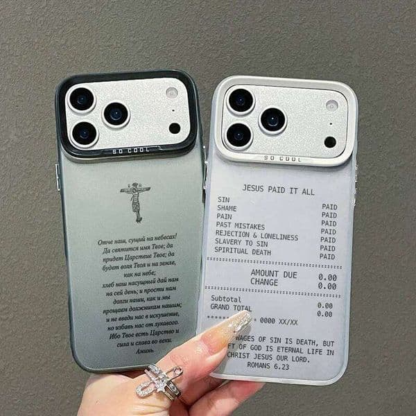 Christian Jesus Bible Quote Faith Phone Cases For iPhone 17 14 12 11 13 15 16 Pro Max Plus TPU IMD Shockproof Coque