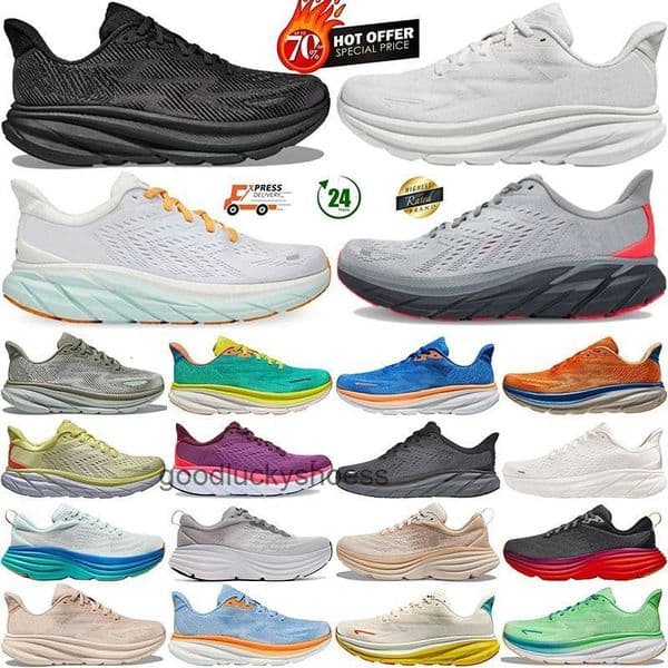Hokarunning Shoes Designer 2025 Clifton 9 Bondi 2 Cliftons Sports Harbor Mist Black White Carbon X 2 Free shipping Athletic Bondis 8 Mens Women Sneaker 36-45