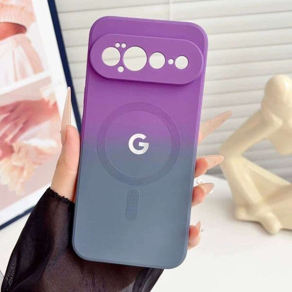 Gradient Fine Hole Lens Film Magnetic Silicone Phone Case for Google 11 10 9 8 Pro XL 10a 9a 8a For Magsafe Charging Soft Cover