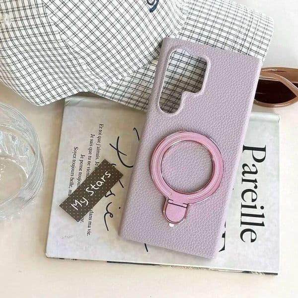 Simple Fashion INS Pure Color Case For Samsung Galaxy S25 Edge S24 S23 S22 Plus Ultra Bracket Half-pack Shockproof Protect Cover