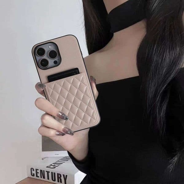 PU Leather Phone Case With Integrated Card Holder Coin Purse For iPhone 17 Max 16 Pro 15 14 13 12 / 11 Holds Acces