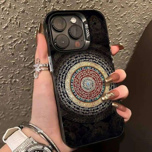 Faith Sanskrit Script Sound Anti-Fall Phone Case For iPhone 17Air 17 16 15 14 13 12 11 Pro Max 7 8 Plus Mini X XR XS Y2K Cover