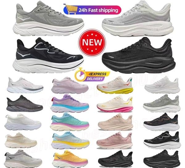 Hokarunning Shoes Top Quality Cross Designer Running Shoes Travel Black White Pink Blue Casual Grey For Men Women Workout Outdoor Trainers Recreation Breathable