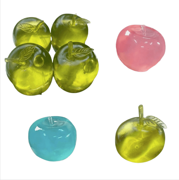 Apple Squishy Toys Malt Sugar Transparent Fruit Stress Ball Anxiety Relief Sensory Toys Slow Rebound Birthday Gifts Pink/Green/Blue In Stock By Sea..