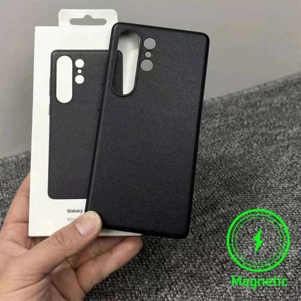 High Quality Luxury Genuine Leather Phone Cases For Samsung S25 Ultra Plus Magnetic Wireless Charging Shockproof Protect Cover