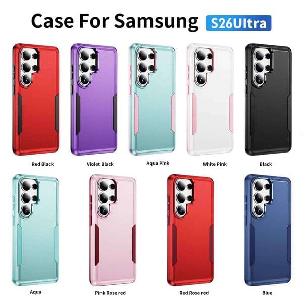 Heavy Duty 2IN1 PC+TPU Armor Rugged Case For Samsung Galaxy S26 Ultra S25 S24 S23 S22 S21 Plus Enhanced Anti-Drop Protect Cover