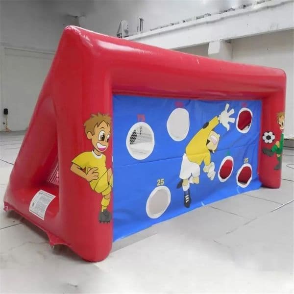 Customized outdoor games pvc Commercial Portable Inflatable Football Dart Inflatable Soccer Goal Target for Shooting Game with blower