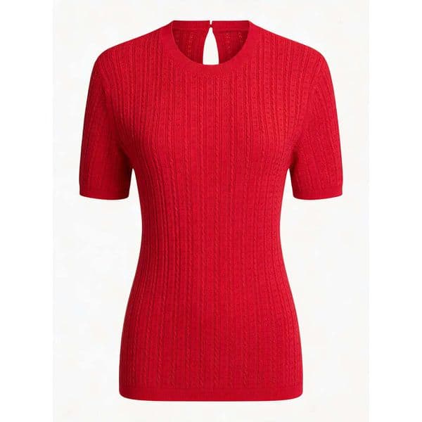 2026 Summer F8 Designer Women's French Retro Twisted Round Neck Hoodie Sweet Young Slim Knitted Sweater