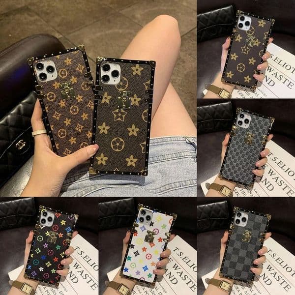 Phone Cases for iphone 16 15 14 13 12 Pro pro max designer Purse Luxury quadrate Designer case scratch