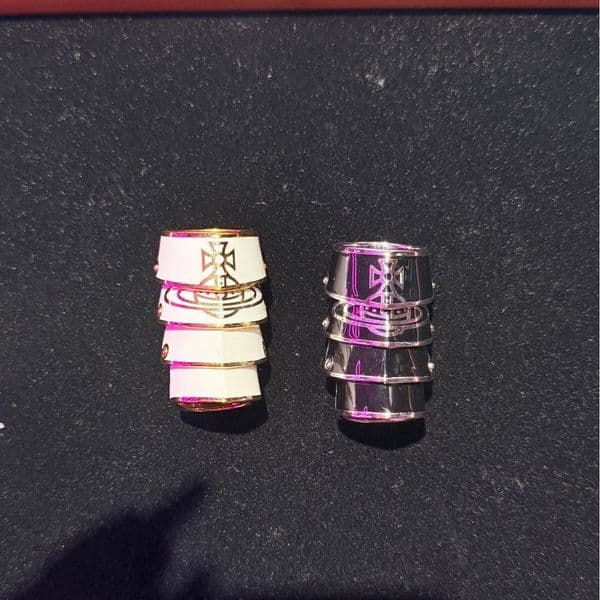 Designer Vivienes Viviannens Jewelry Viviennelies Westwoodlies Queen Mother Empress Co-branded NANA Saturn Planet Four-section Armor Ring Trendy And Cool Ring