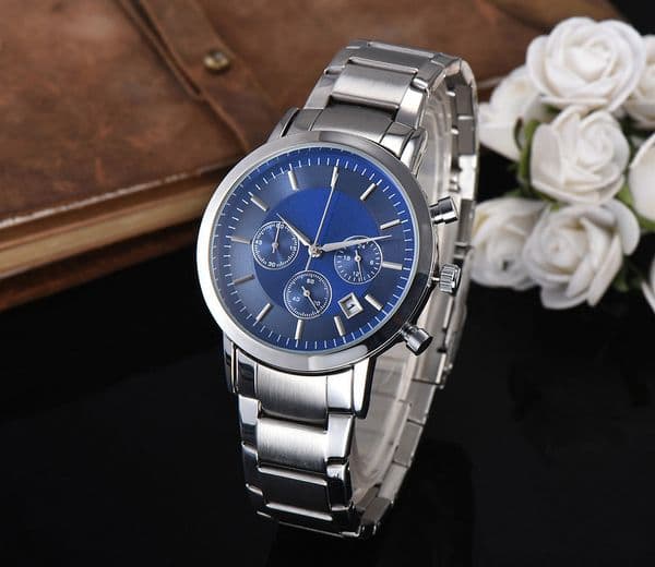 Fashion Brand Watches Men Male Multifunction Style Metal Steel Quartz Wrist Watch Small Dials Can Work AR20