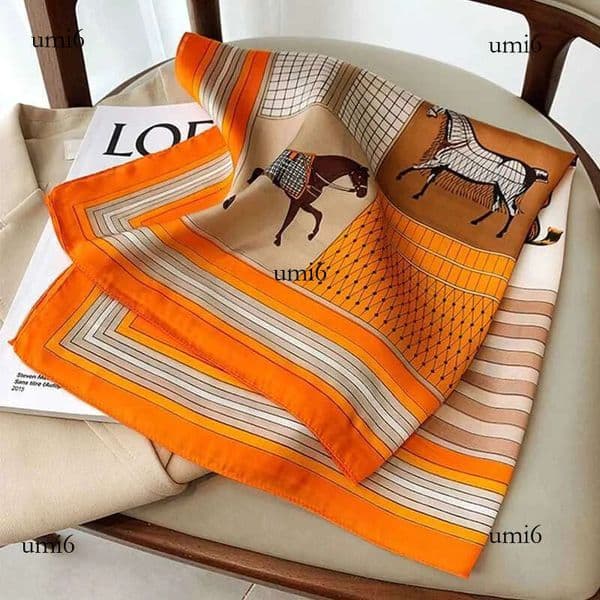 New The Horse Print Silk Square Scarf 70x70cm Fashionable Four Seasons Headband Luxury Sunscreen Shawl Bandannas Z250916