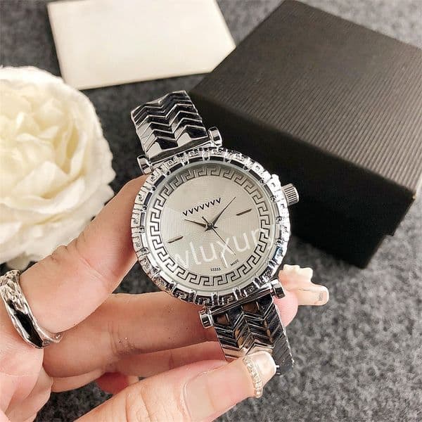 designer luxury women watches water resistant Watch elegant v-tribute watches mechanical women versecas watches Medusa Sapphire crystal glass Greek fret watches