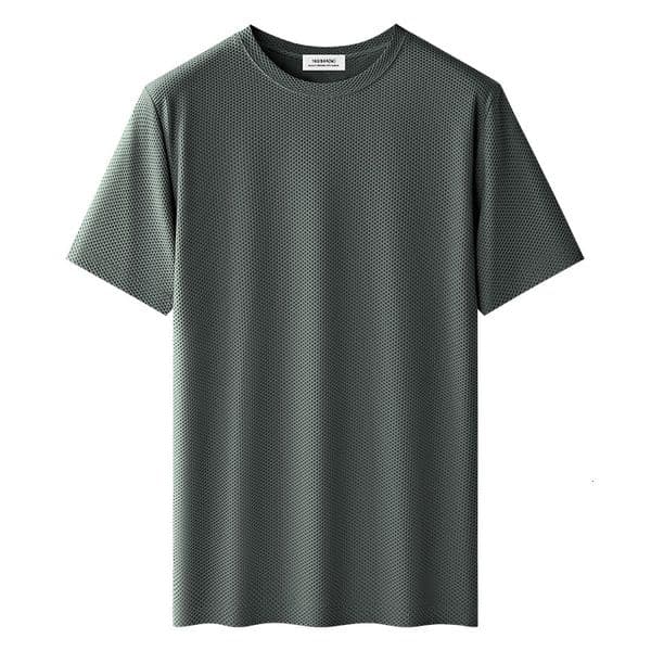 Cool And Breathable Mesh Short Sleeved T-shirt Suitable For Young Men's Summer Quick Drying Ice Silk Sports Multifunctional Half Sleeved Topng