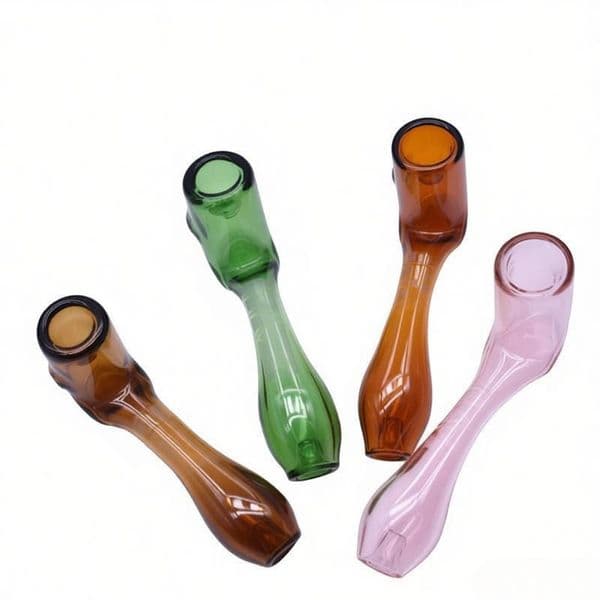 Travel Colorful Portable Labs Heady Glass sherlock hand tobacco pipe High quality Handmade SPOON Pipes for smoking