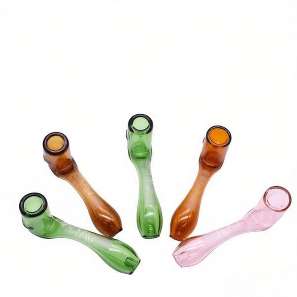 Wholesale Travel Colorful Portable Labs Heady Glass sherlock hand tobacco pipe High quality Handmade SPOON Pipes for smoking