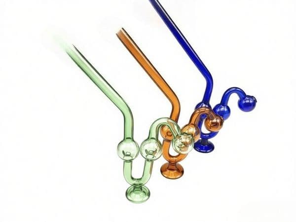 Colorful Smoking oil burner Pipes Aeecssories Glass Hookahs Bongs snake shaped glass straw water bongs pipes for smoking with base