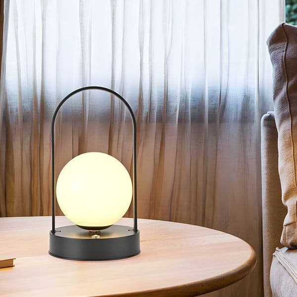 Nordic Portable Table Lamp Night Light, Bedroom Bedside Ambient Lamp, Camping USB Rechargeable Light