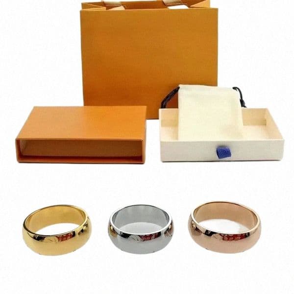 men's and Women's Couple ring designer ring high quality titanium steel 18k gold ring fashion classic letter jewelry y05d#