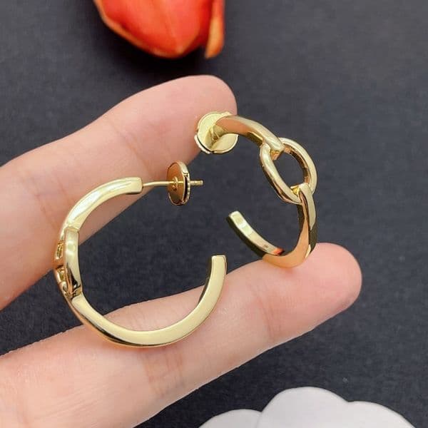 Luxury Stud Earrings for Women 18K Gold Plated Fashion Earrings Classic Designer Diamond Hoop Earrings High Quality Jewelry for Daily Wear Party Gift