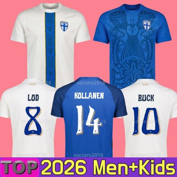 Finland 2026 World Cup soccer jerseys KAMARA KAIRINEN POHJANPALO ANTMAN JENSEN LOD 2025 26 Home football shirts CHAMBER TAYLOR HALLMAN BUCK trikot man kids Kit