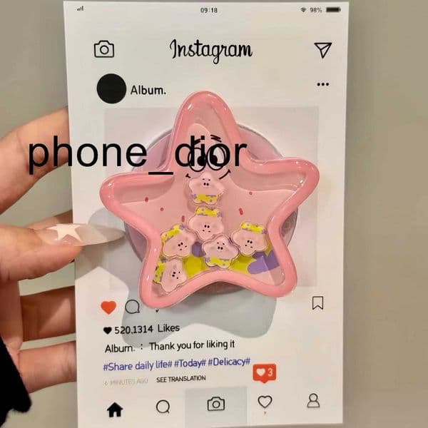 Ins New Starfish Magnetic Phone Holder Grip Tok Griptok For iPhone 17 16 15 Mafe Ring Finger Eing Stand Y251129