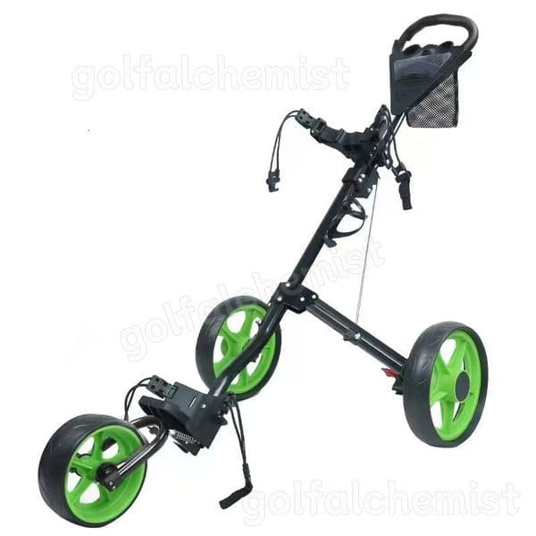 Golf push cart Portable Golf Course Trolley Foldable Aluminum Alloy Sturdy and Durable Easy To Carry, Golf Tricycle Trolley 666666