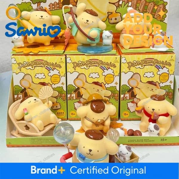 Designer Sanrio Pom Pom Purin The Four Seasons Series Blind Box Pompompurin Anime Action Figure Surprise Bag Collection Models Toys Gifts Luxury Goods