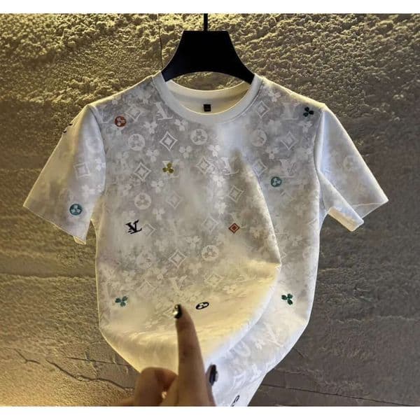 Spring/Summer New Men's Light Luxury Versatile Heavy Craft High-End Fashion T-Shirt Short Sleeve