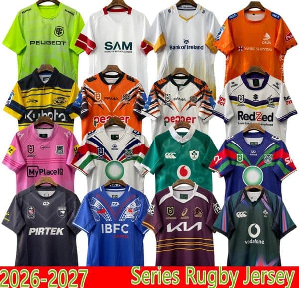 2025 2026 Rugby Jersey Warrior Crusader Fiji Rooster South Africa Sevens Blues Highlanders Tulus West Tiger Melbourne Maru Men Sports Training Shirt